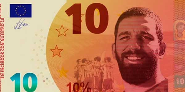A.Madrid'den Arda Turan'lı banknot!
