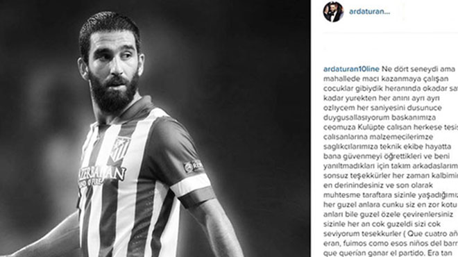 Arda Turan'dan Atletico'ya veda!