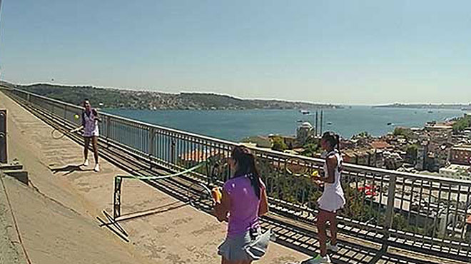 Boğaz'da tenis şöleni