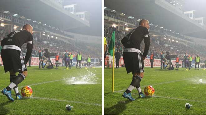 Bursaspor tribünlerinden yabancı maddeler