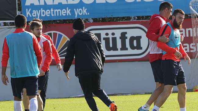 Trabzonspor antrenmanında kavga