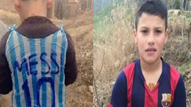 Poşet forma giyen Messi bulundu