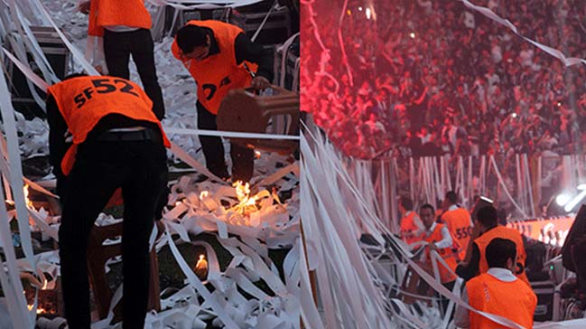 Az kalsın Vodafone Arena'da yangın çıkıyordu!