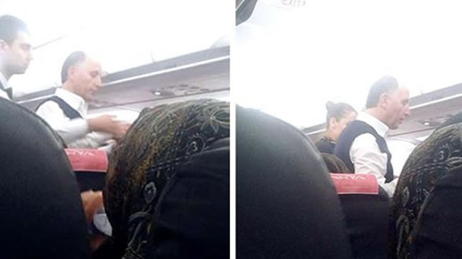 Muharrem Usta uçakta hayat kurtardı