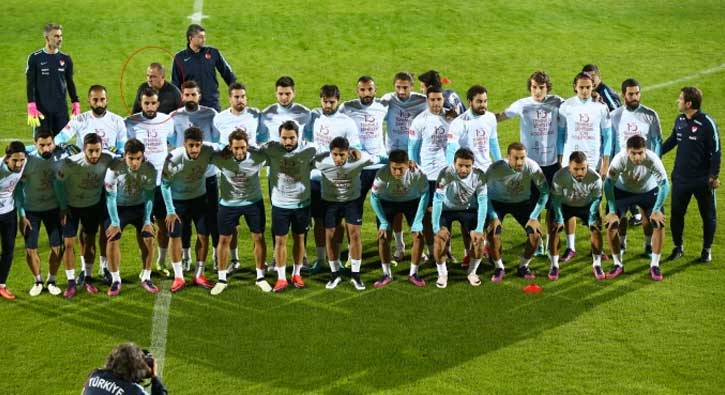 A Milli Takım antrenmanında dikkat çeken kare!