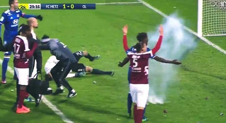 Lyon kalecisine patlayıcı madde atıldı!