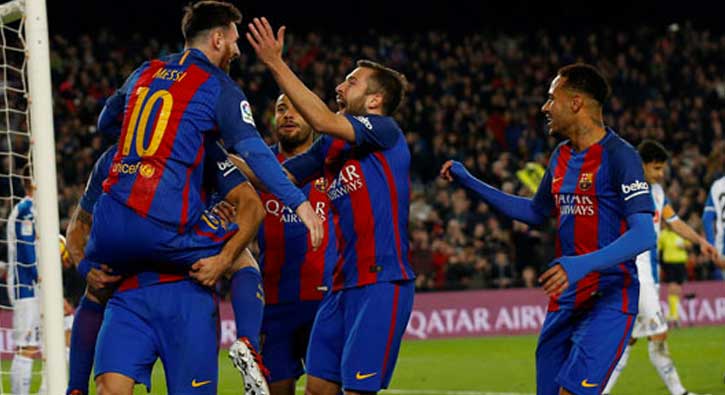 Barcelona derbide Espanyol'u 4-1 yendi