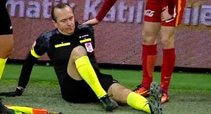 TT Arena'da hakem sakatlandı!