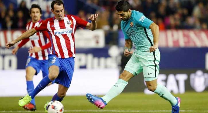 Vicente Calderon'da Barca Suarez ve Messi ile güldü!