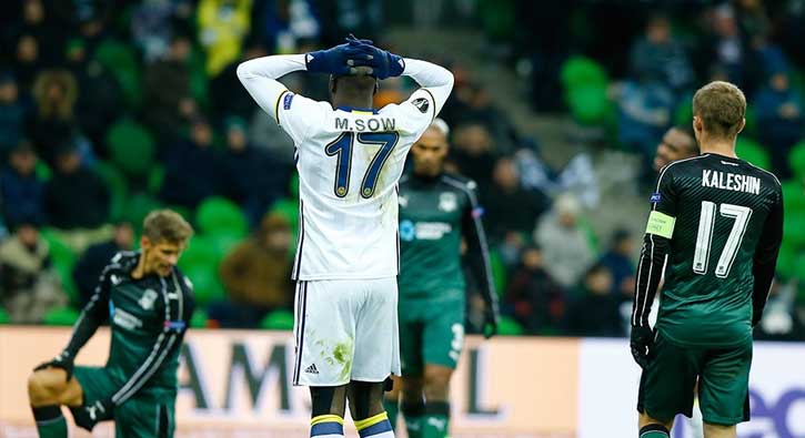 Fenerbahçe'nin serisi Rusya'da bitti