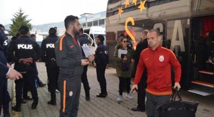 Galatasaray kritik maç için Trabzon'da