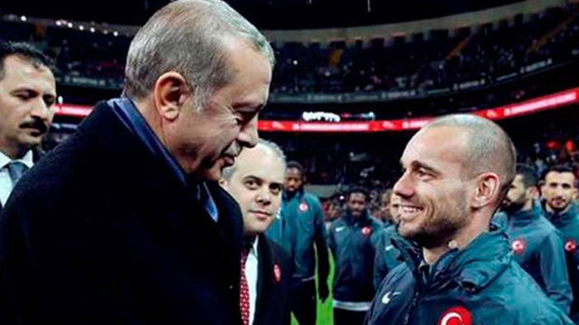 Cumhurbaşkanı Erdoğan'dan Sneijder'e övgü!