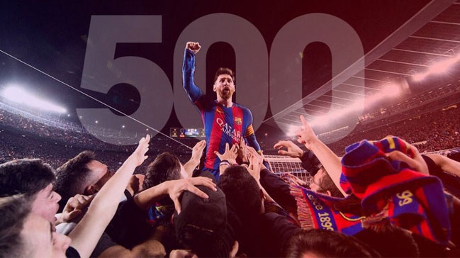 Messi '500'ler kulübü'ne girdi