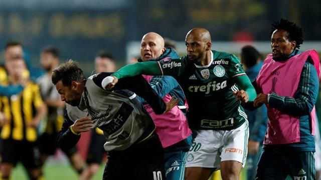 Felipe Melo rakibini yumrukladı, ortalık karıştı!