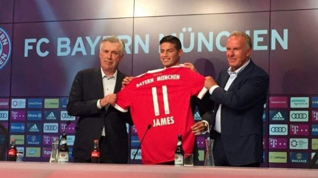 Bayern Münih, James Rodriguez'i basına tanıttı