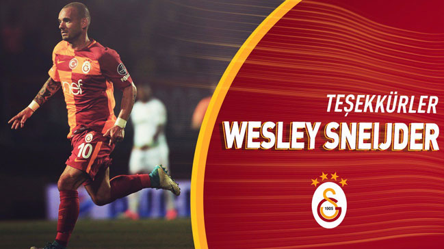 Galatasaray'dan Sneijder'a teşekkür mesajı