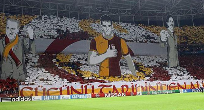 Galatasaray taraftarından dev koreografi hazırlığı