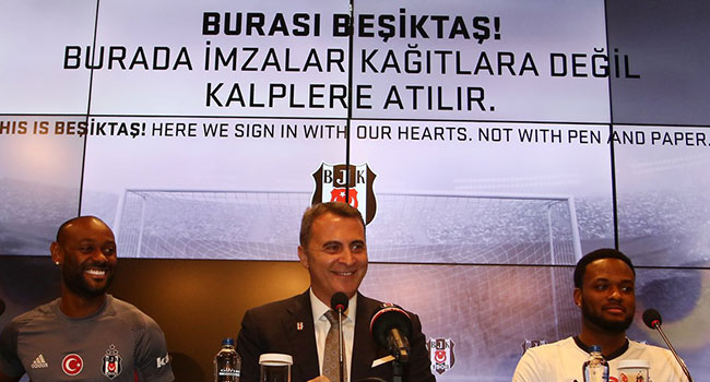 Beşiktaş'ın yeni transferleri Love ve Larin için imza töreni düzenlendi