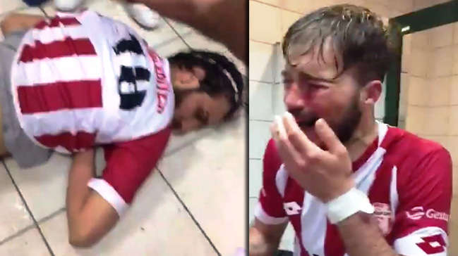 Maç sonrası futbolcuları öldüresiye dövdüler
