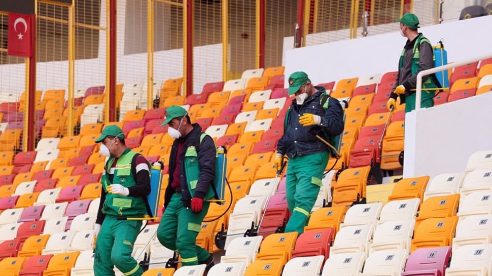 Yeni Malatyaspor - Trabzonspor maçı öncesi koronavirüs temizliği